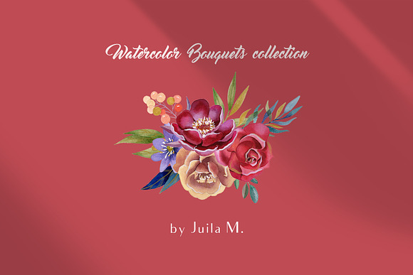 Flower Bouquets - Watercolor Collect in Objects - product preview 6