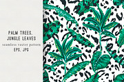Tropical leaves,palm trees pattern