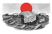 Tidal waves. Japanese