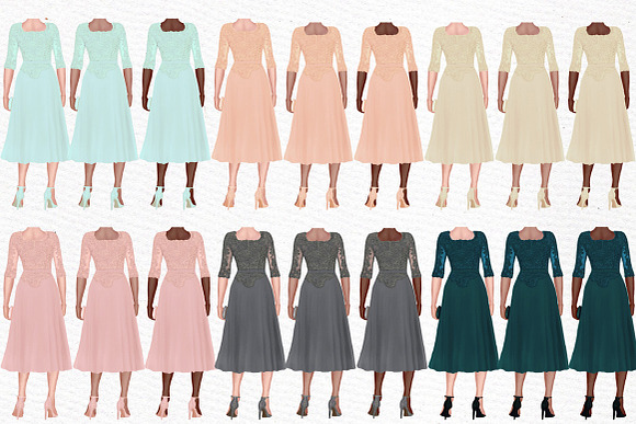Cocktail Dresses clipart Party dress in Illustrations - product preview 1