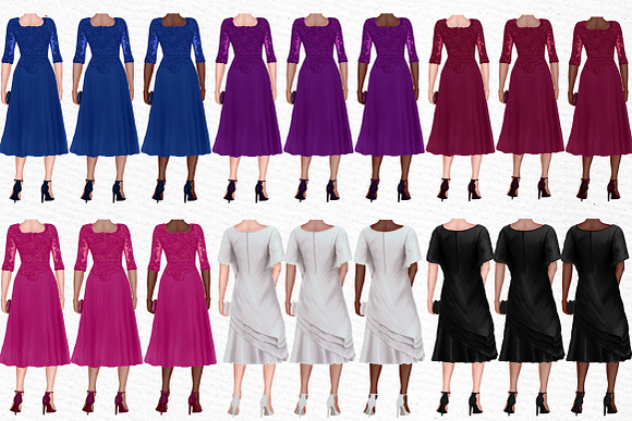 Cocktail Dresses clipart Party dress in Illustrations - product preview 2