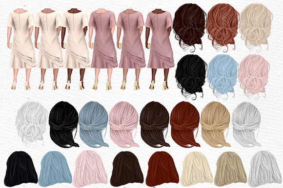 Cocktail Dresses clipart Party dress in Illustrations - product preview 4