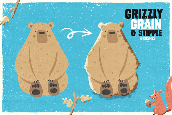 Grizzly Grain & Stipple Brushes in Add-Ons - product preview 1