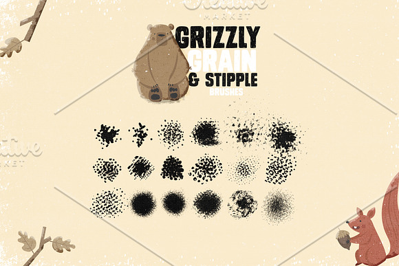 Grizzly Grain & Stipple Brushes in Add-Ons - product preview 2