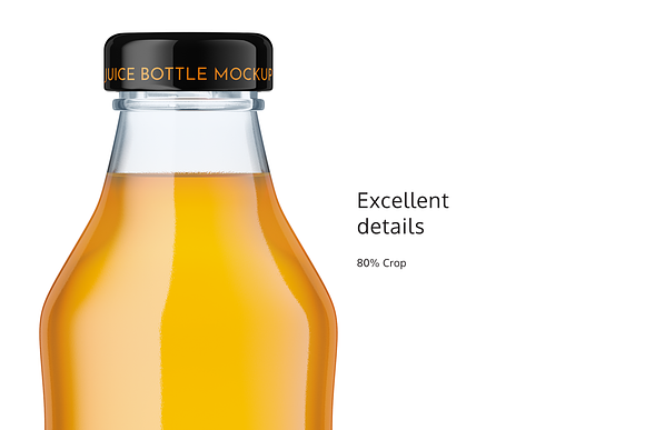Orange Juice Bottle Mockup in Product Mockups - product preview 1