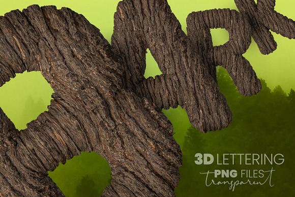 Bark 3D Lettering in Objects - product preview 1