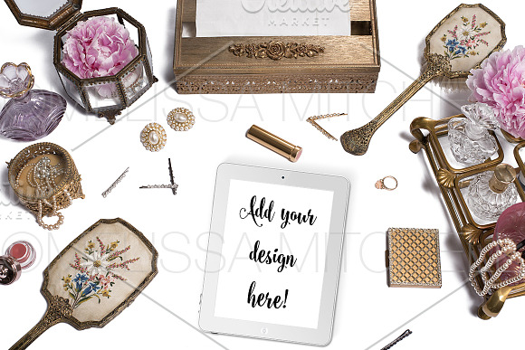 Vintage Beauty Styled Desktop #80 in Product Mockups - product preview 2
