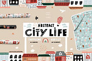 ABSTRACT CITY LIFE graphic set
