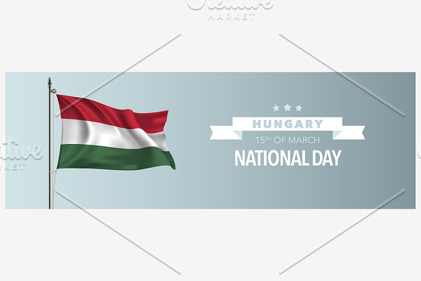 Hungary happy national day vector