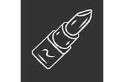 Lipstick tube, lip gloss chalk icon