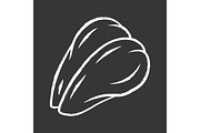 Chicken breast chalk icon