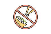 No rice diet color icon