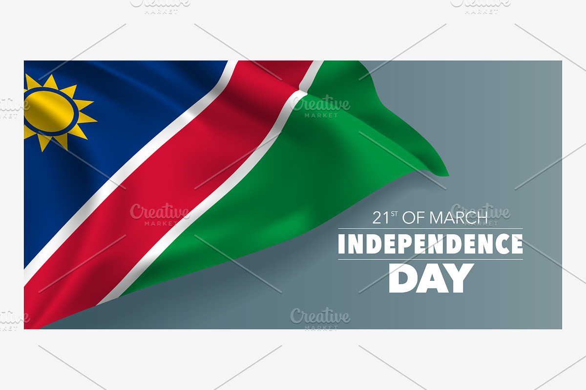 Namibia independence day vector card in Illustrations - product preview 8