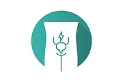 Ill urinary bladder flat design icon