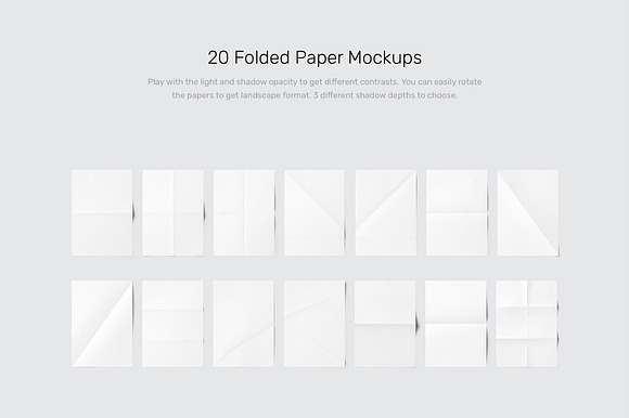 Folded Paper Mockups in Print Mockups - product preview 2