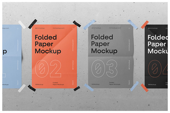 Folded Paper Mockups in Print Mockups - product preview 6