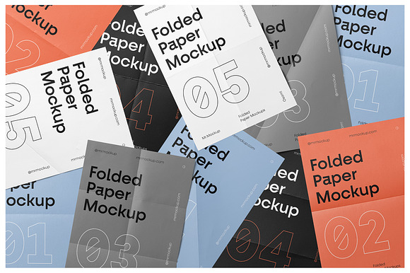 Folded Paper Mockups in Print Mockups - product preview 11