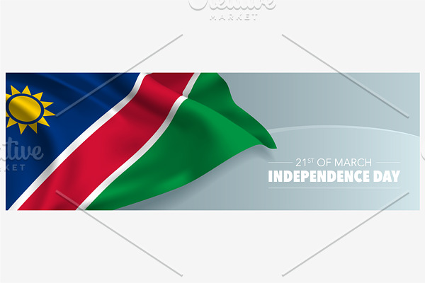 Namibia independence day vector card