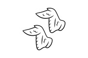 Chicken wings linear icon