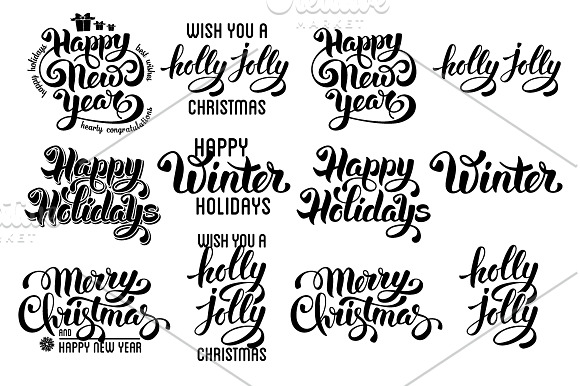 Set of Christmas overlays in Graphics - product preview 1