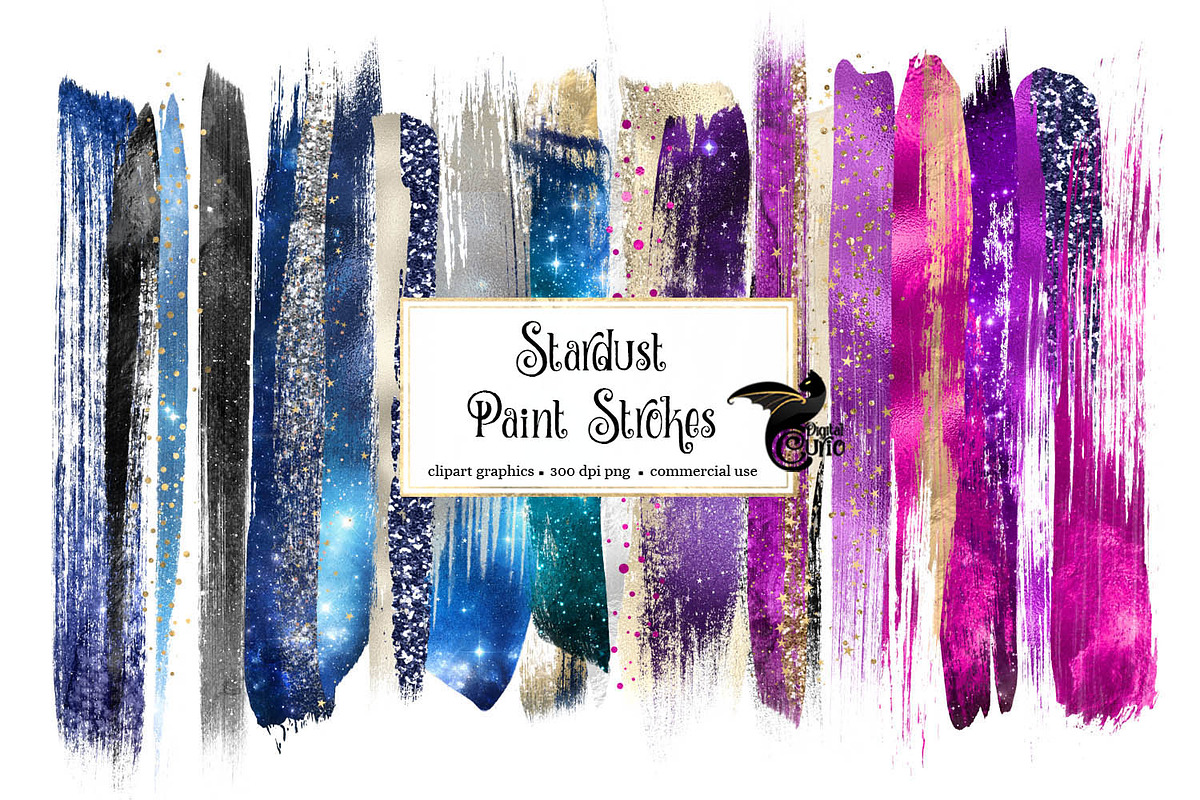 Stardust Brush Strokes Clipart in Illustrations - product preview 8