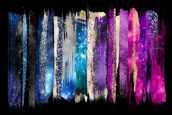 Stardust Brush Strokes Clipart in Illustrations - product preview 1