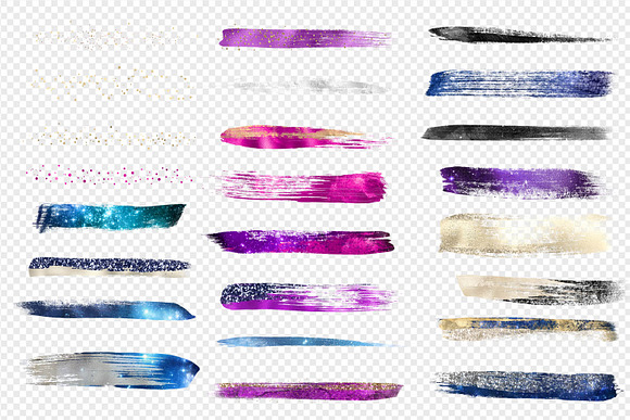 Stardust Brush Strokes Clipart in Illustrations - product preview 2