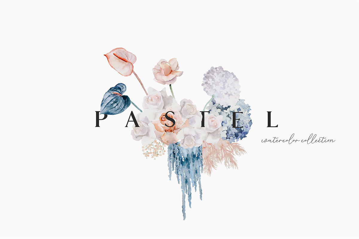 Pastel - watercolor collection in Illustrations - product preview 8