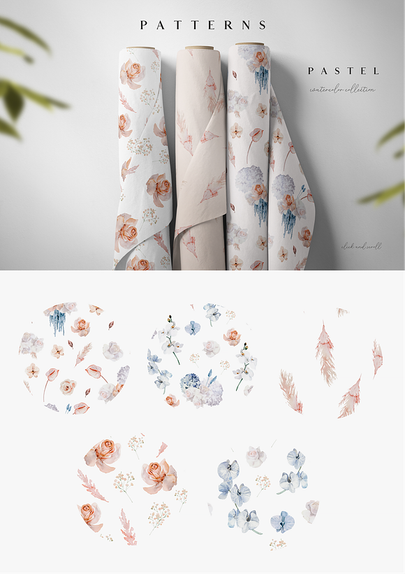 Pastel - watercolor collection in Illustrations - product preview 6
