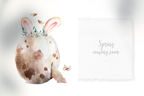 Happy Easter Spring Set in Illustrations - product preview 16