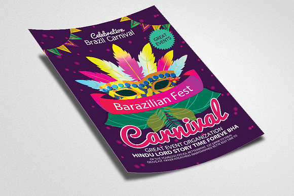Brazil Carnival Festival Flyer in Flyer Templates - product preview 1