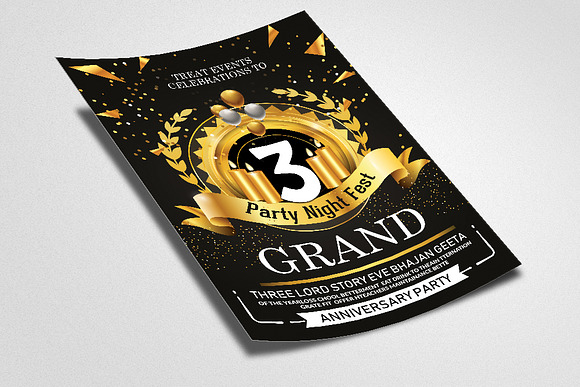 Grand Anniversary Party Night Flyer in Flyer Templates - product preview 1