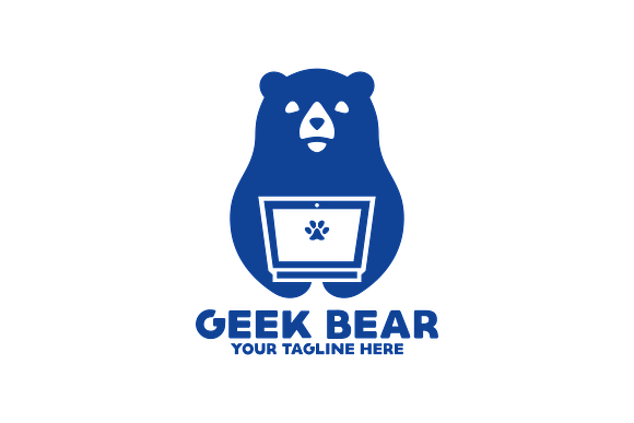 Geek Bear Logo in Logo Templates - product preview 1