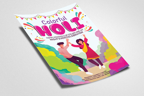 Holi Colorful Festival Flyer/Poster in Flyer Templates - product preview 1