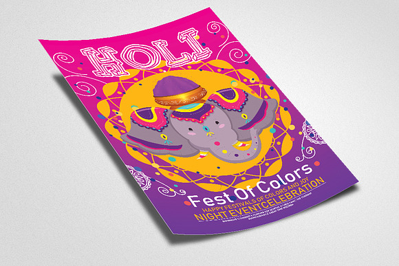 Happy Holi Festival Flyer/Poster in Flyer Templates - product preview 1