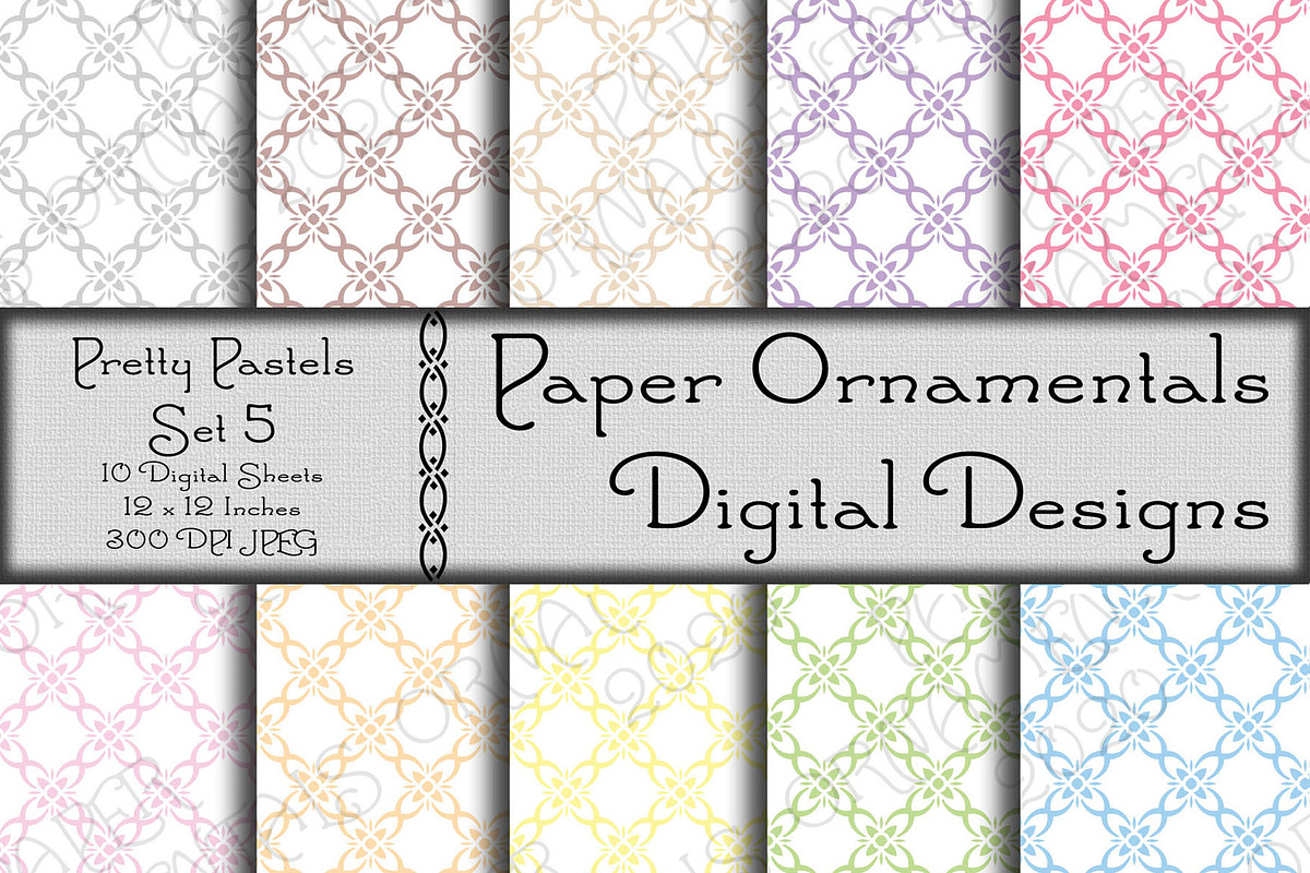 Digital Paper, Pretty Pastels 5 in Patterns - product preview 8