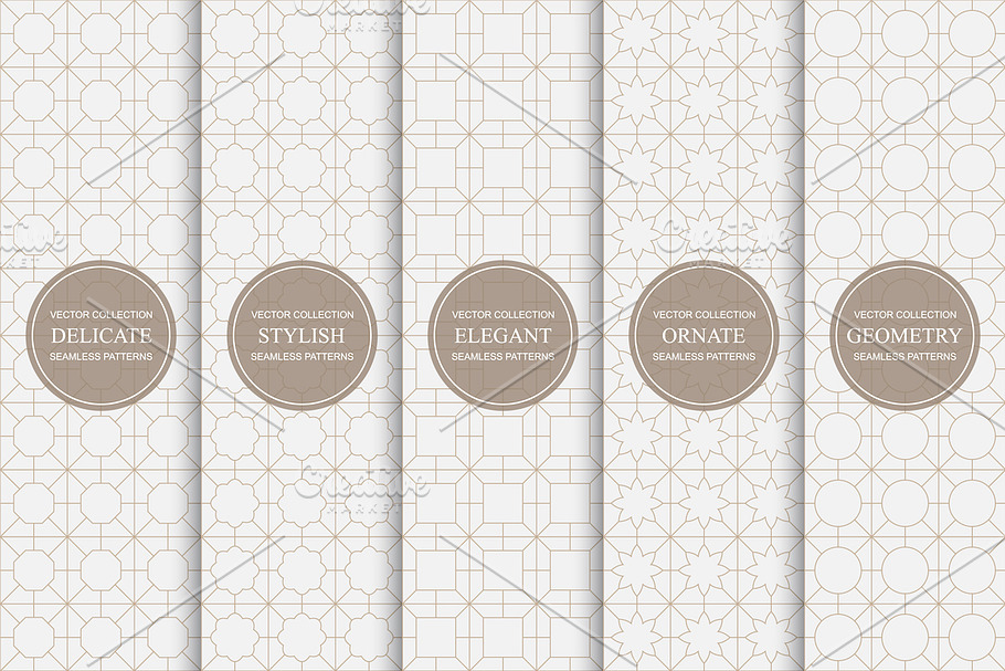 Elegant seamless geometric patterns in Patterns - product preview 8