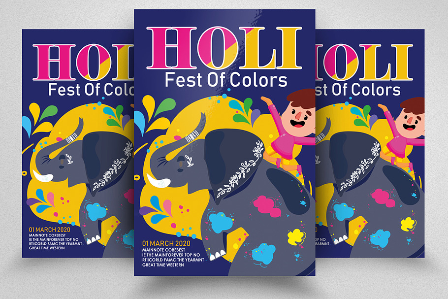 Happy Holi Festival Flyer/Poster