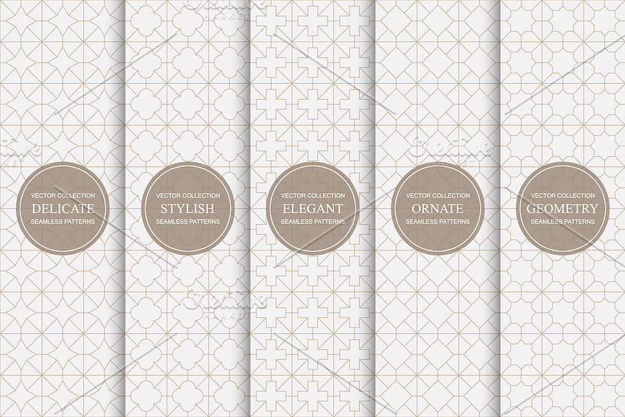 Ornament seamless geometric patterns in Patterns - product preview 8