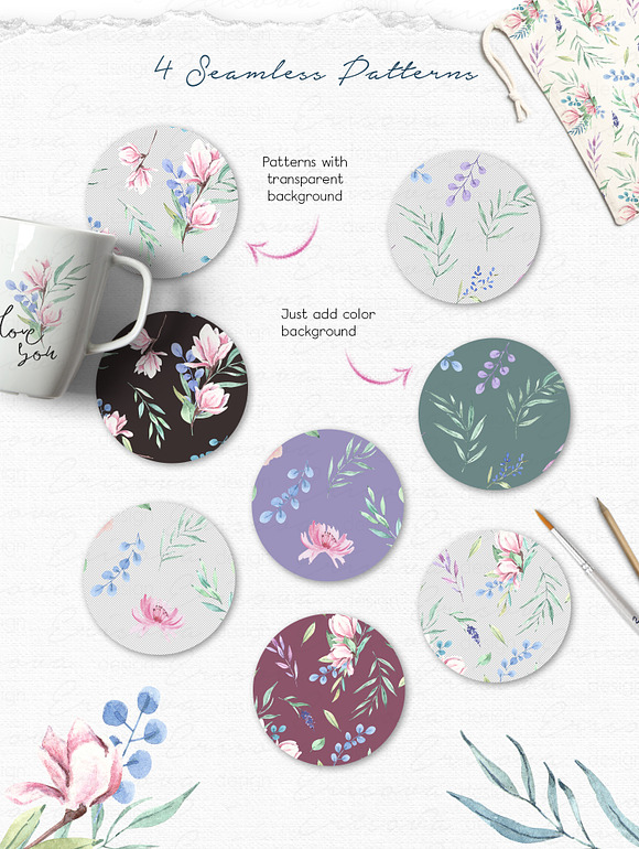 Watercolor Botanical Set in Illustrations - product preview 6