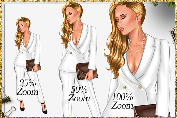 Fashion Girlboss Clipart in Illustrations - product preview 4