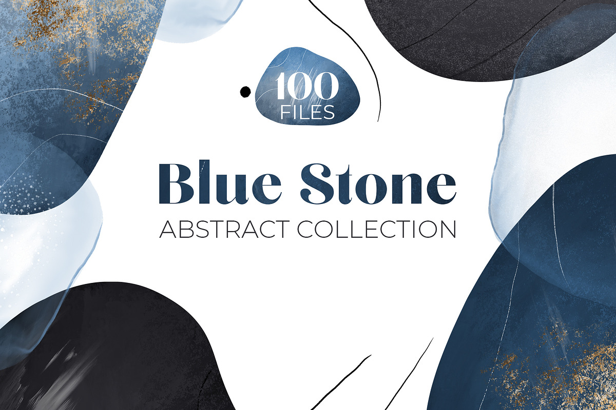 Blue Abstract Graphic Collection in Objects - product preview 8