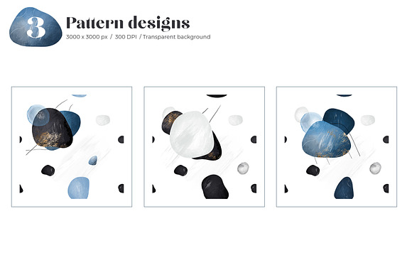 Blue Abstract Graphic Collection in Objects - product preview 3