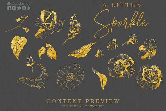 A little Sparkle Metallic Flourish in Illustrations - product preview 1