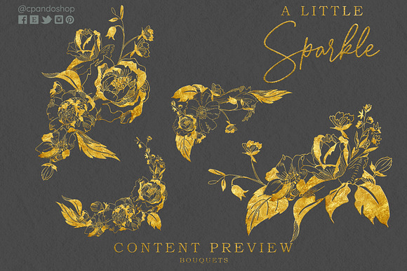 A little Sparkle Metallic Flourish in Illustrations - product preview 2