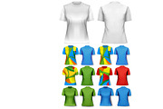 Colorful abstract women t-shirts.