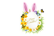 Holiday easter getting card. Vector