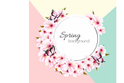 Spring nature background vector