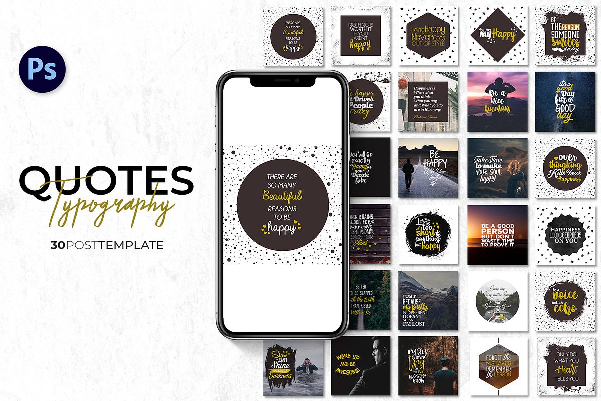 POP Typography Quotes in Instagram Templates - product preview 8