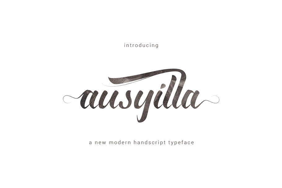 Ausyilla Typeface in Script Fonts - product preview 8